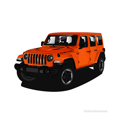 Jeep Wrangler car design illustration suv vector wrangler