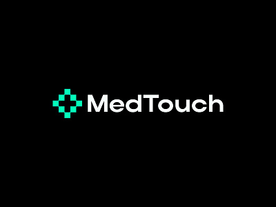 MedTouch Logo Design brand branding connect connecting cross design health hospital icon logo logodesign medical medicine minimal patient plus tech technology touch