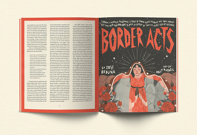 Border Acts - Editorial Illustration asian illustrator editorial editorial illustration guadalupe illustration illustrator magazine illustration mexico