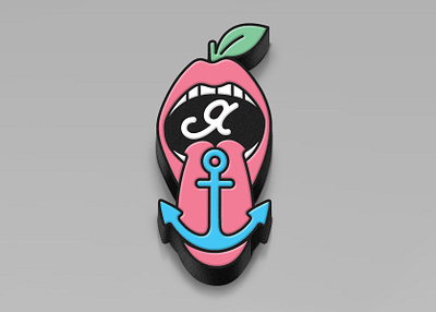 Enamel pin Я illustration vector