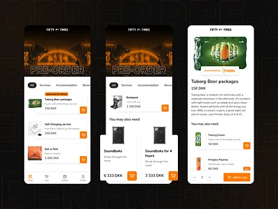 Pre-order at music festivals design mobile mobile app musicfestival preorder ui ui mobile ux mobile uxui
