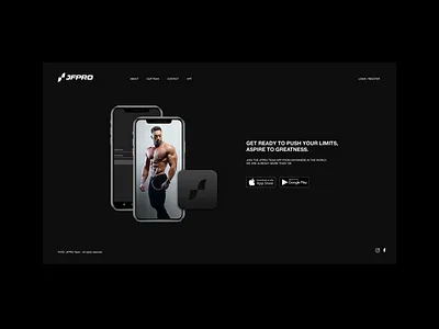 JFPRO Landing app concept app design interface ui