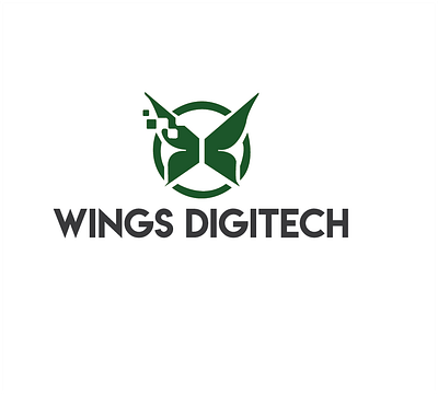 wing digitech logo branding design icon illustration logo