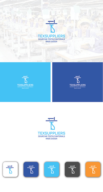 Garments machine supplier logo branding design icon logo