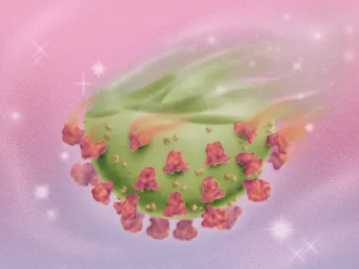 «Le monde d'après» Editorial for LeDevoir 12-06-21 airbrush covid covid19 design digitalairbrush drawing editorial editorial art green illustration newspaper orange pandemic pink print surreal texture virus