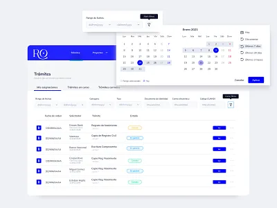 Virtual Notary Filters designer documents notarial notary product table ux web
