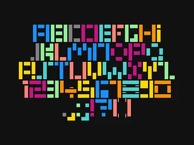 BLOK Typeface adobe adobe illustrator adobe photoshop brand identity branding color colour design editing game graphic design illustration tetris type type design typography typography design visual identity