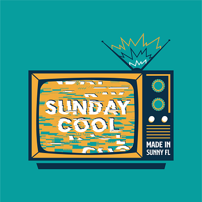 SC TV ai design glitch illustration retro screen printing television tv typography