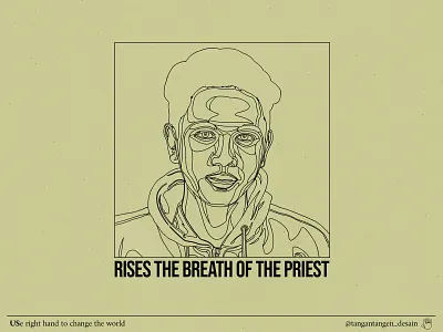 RISES THE BREATH OF THE PRIEST branding design designgraphic graphic design illustration textgraphy typography