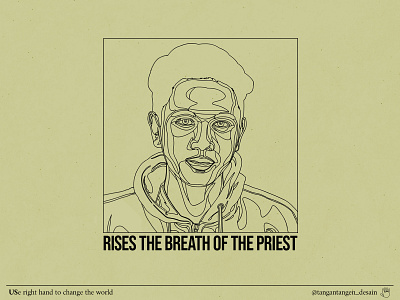 RISES THE BREATH OF THE PRIEST branding design designgraphic graphic design illustration textgraphy typography