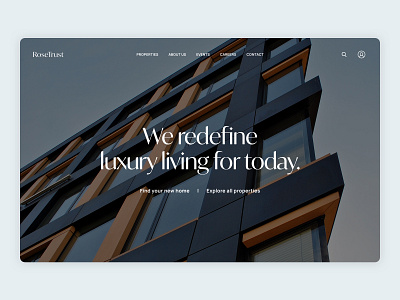 RoseTrust - Hero Design Exploration #1 design interaction design minimal ui ui ux ui design uidesign uiux ux ux design uxdesign web web design website website design