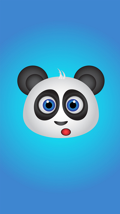 Animated Panda head face