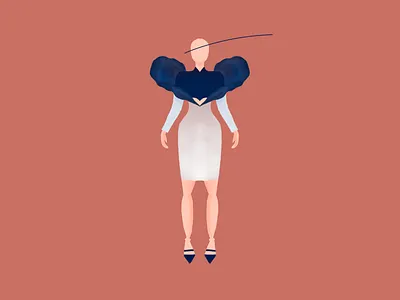 The Ekstasis Dress design illustration