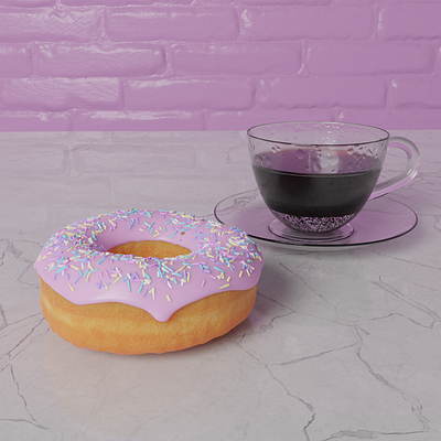 Donut & Coffee? 3d 3dart blender3d coffee design donut