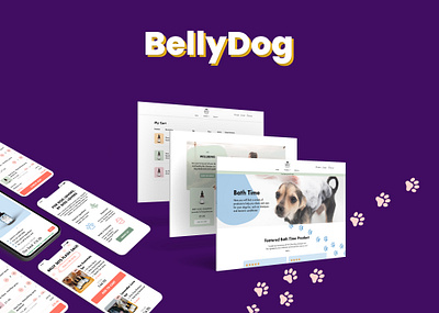 BellyDog - pet cosmetics online shop creation design development figma liquid seo sea services shopify ui ux