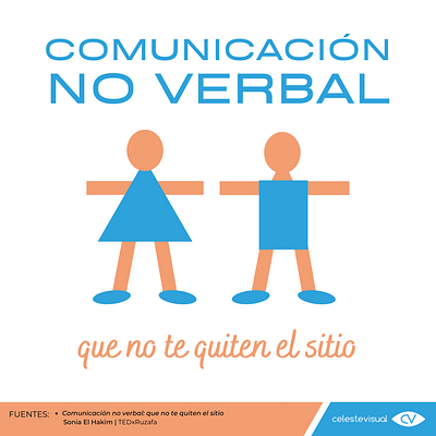 Comunicación No Verbal - Que no te Quiten el sitio celestevisual communication comunicacion comunicacionnoverbal illustration infografia infographic nonverbalcommunication visual communication