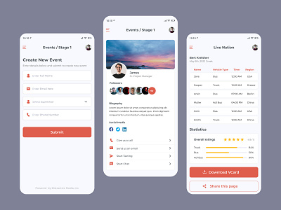 Events Mobile App UI Design android app app design create event event events ios iphone media modern ui design smart phone social ui design ui ux design