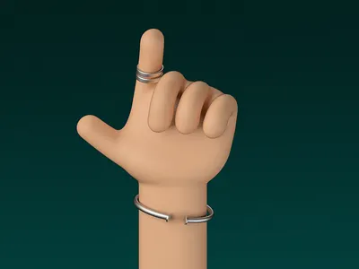 Hands No.3 3d artist 3d modeler 3d modeling 3d render cool creative gang green hand illustration light looser model modeling render series skin
