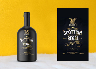 Modern Whisky Bottle Mockup alcohol bottle branding design drink mockup packaging regal whisky