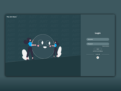 The Art Store - Login app art calm color colour concept design graphic design illustration login logo logout pastel product design shade signin signout signup ux