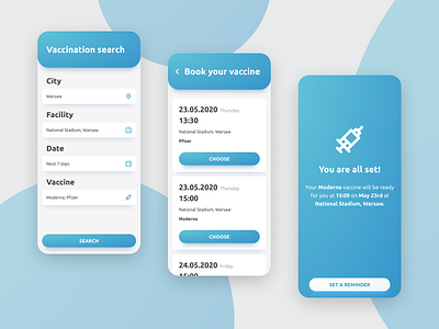 Vaccination Booking Concept app design designs mobile product design ui