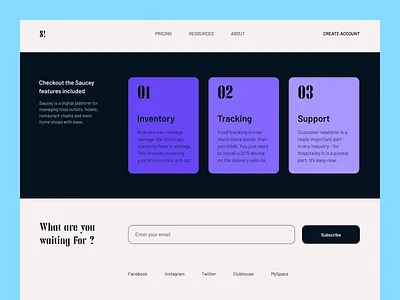 Saucey - Hospitality Platform cms crm food footer hospitality hotel hotel management landing minimal modern new design 2021 platform restaurant saas tourism travel typography web app web design web platform