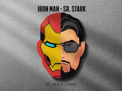 IRON MAN - SR. STARK art graphic design illustration illustrator ui