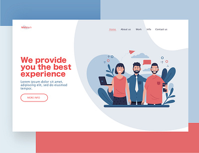 Landing page branding business creative illustration landing page simple tech ux web web design web page