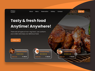 Chicken leg piece branding graphic design