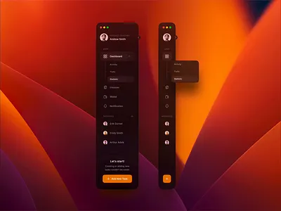 Sidebar Navigation Menu for Dashboard – Animation (Dark & Light animation clean dashboard clean ui dark theme dashboard dashboard ui figma free light mode mac os menu minimal navbar navigation bar panel responsive side navigation sidebar sub menu user interface ux desgin