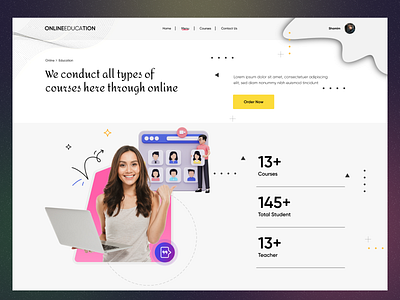 Online Courses Landing page clean design e learning education landing page landing page design landingpage learning management system online online class online course saas teaching tutor ui ui design uiux web design website