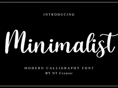 Minimalist calligraphy design font design fonts handmade handwritten logo script typography wedding