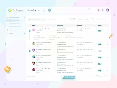 Admin Panel Web Design admin panel card design checklist clean component data visualisation design list product design table ui ui design ux web webdesign