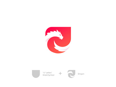 U Dragon Logo Proposal branding design dragon gradient icon logo symbol vector