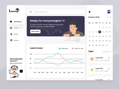 E-Learning Dashboard dashboard design ui ui design ux web