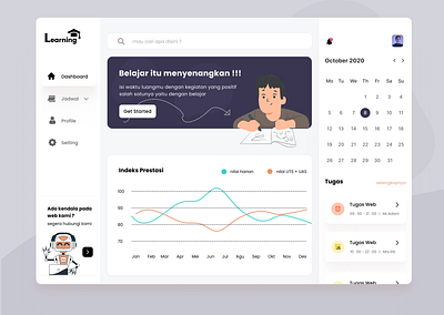 E-Learning Dashboard dashboard design ui ui design ux web