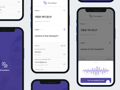 Translator App clean design figma flat minimalist ui ux