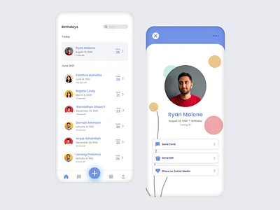 #Explore - Birthday Reminder App app birthday design explore mobileapp ux