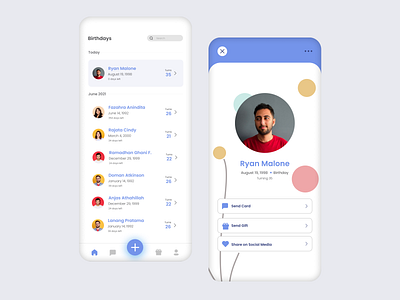 #Explore - Birthday Reminder App app birthday design explore mobileapp ux