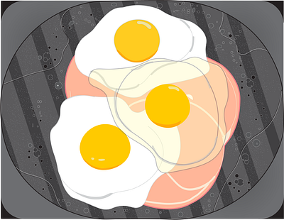 Frying Breakfast design graphic design icon illustration logo ui