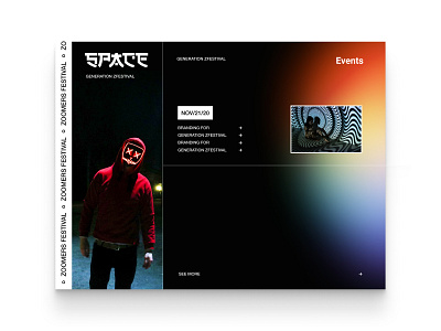 Space UI creative design dribbble illustration moments ui web