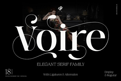Elegant Serif family beauty font branding font display elegant font ligature logo luxury font modern serif typeface
