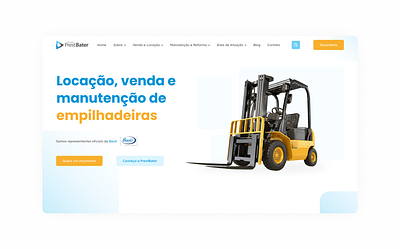 PrestBater Hero Section design figma forklift forklift website hero section ui ui design ui design figma uiux user experience user interface ux design web site design