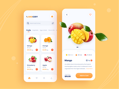 Food Delivery App app app design delivery food delivery food delivery service fruits grocery healthy food minimal mobile mobile design ui ui design