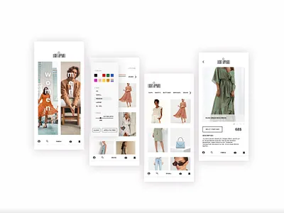 Shopping mobile UI Design shopping app white