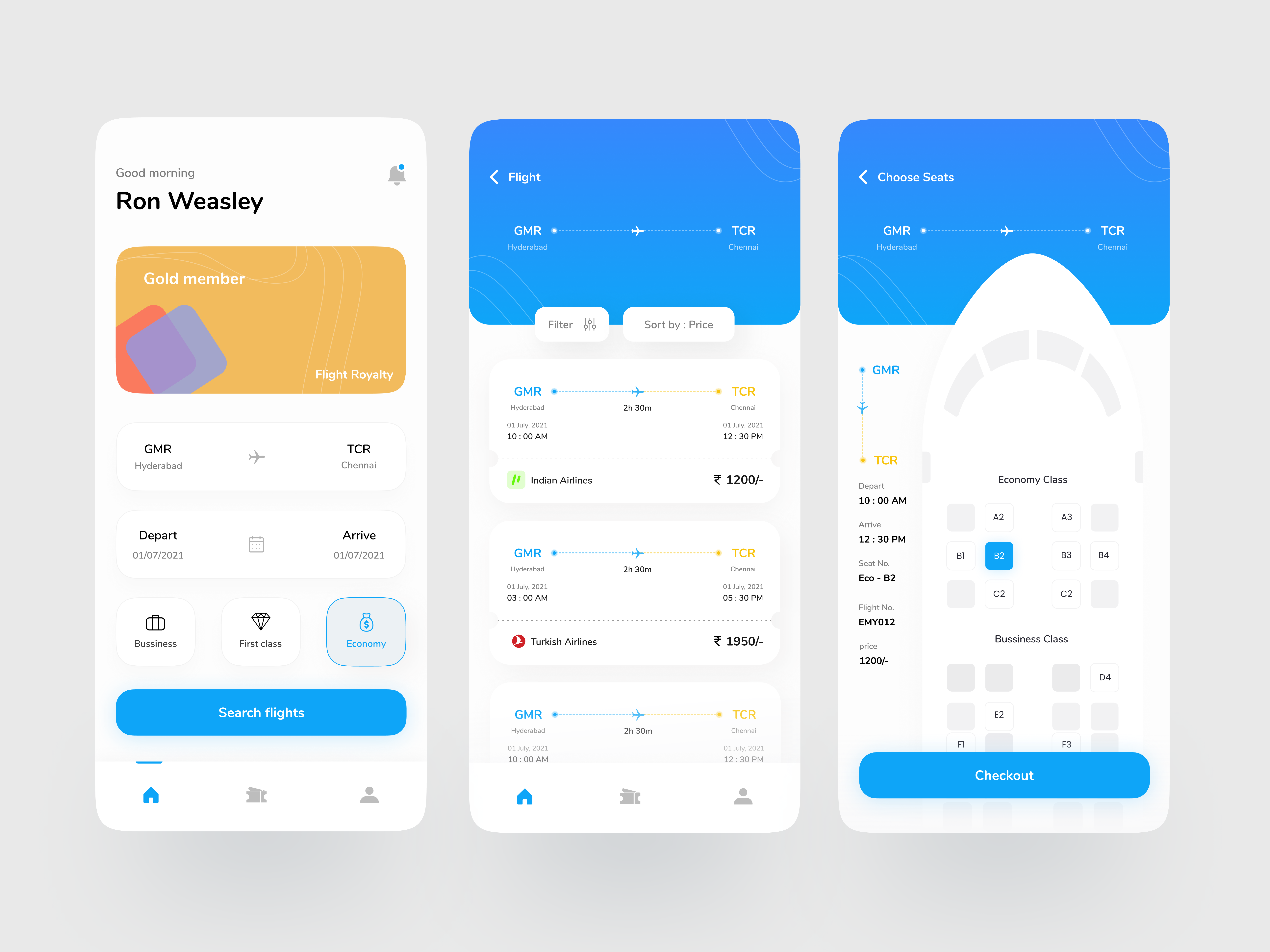 Flight booking app ui. booking concept flight booking inspiration