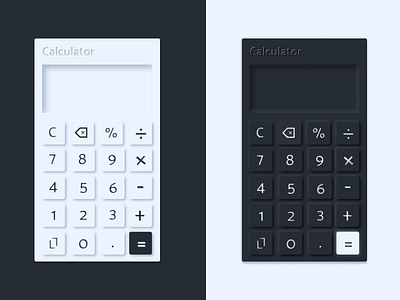 Neumorphic Calculator calculator neumorphic neumorphism