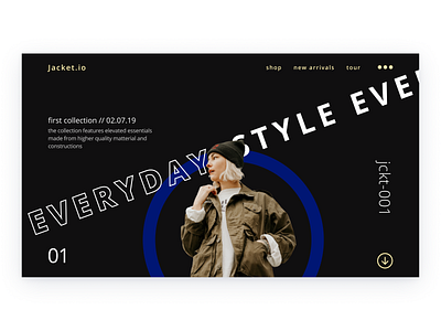 Landing Page Jacket Concept clean clean ui dailyui graphic design jacket jacketlandingpage landingpage minimalis retro uiux website