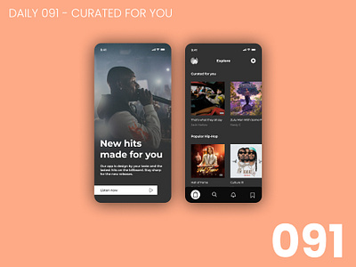 Daily UI #091 - Curated for you 100daychallenge app daily ui dailyui design ui