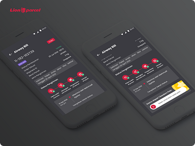 Dark Mode Airway Bill Page application darkmode design mobile ui ux